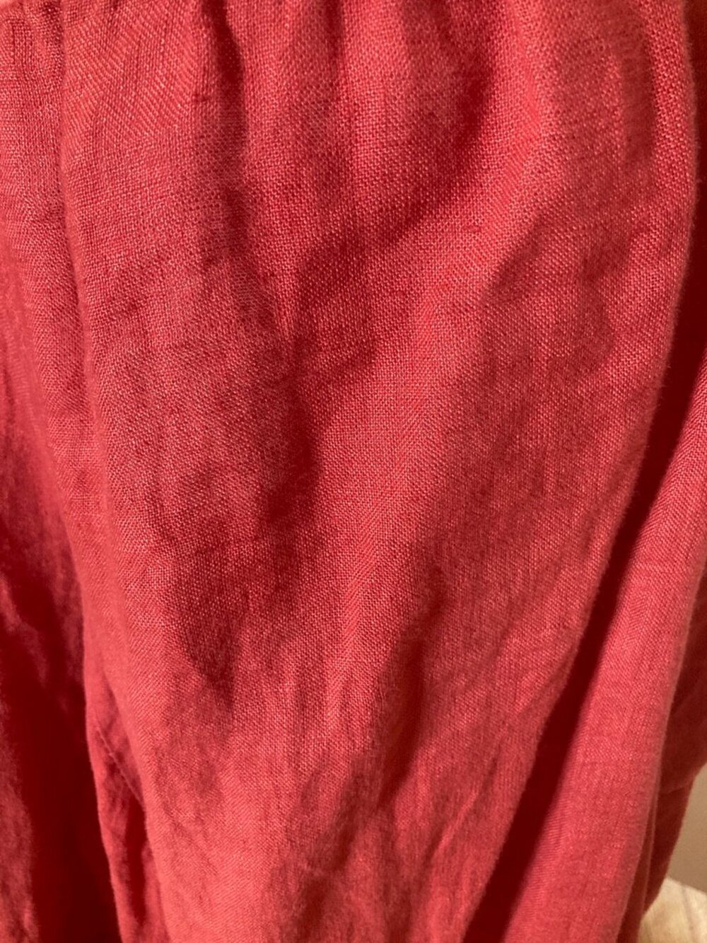 Inizio Linen Magice pocket Skirt M • Cherry Red • A-Line Pockets Made in Italy - Picture 5 of 5